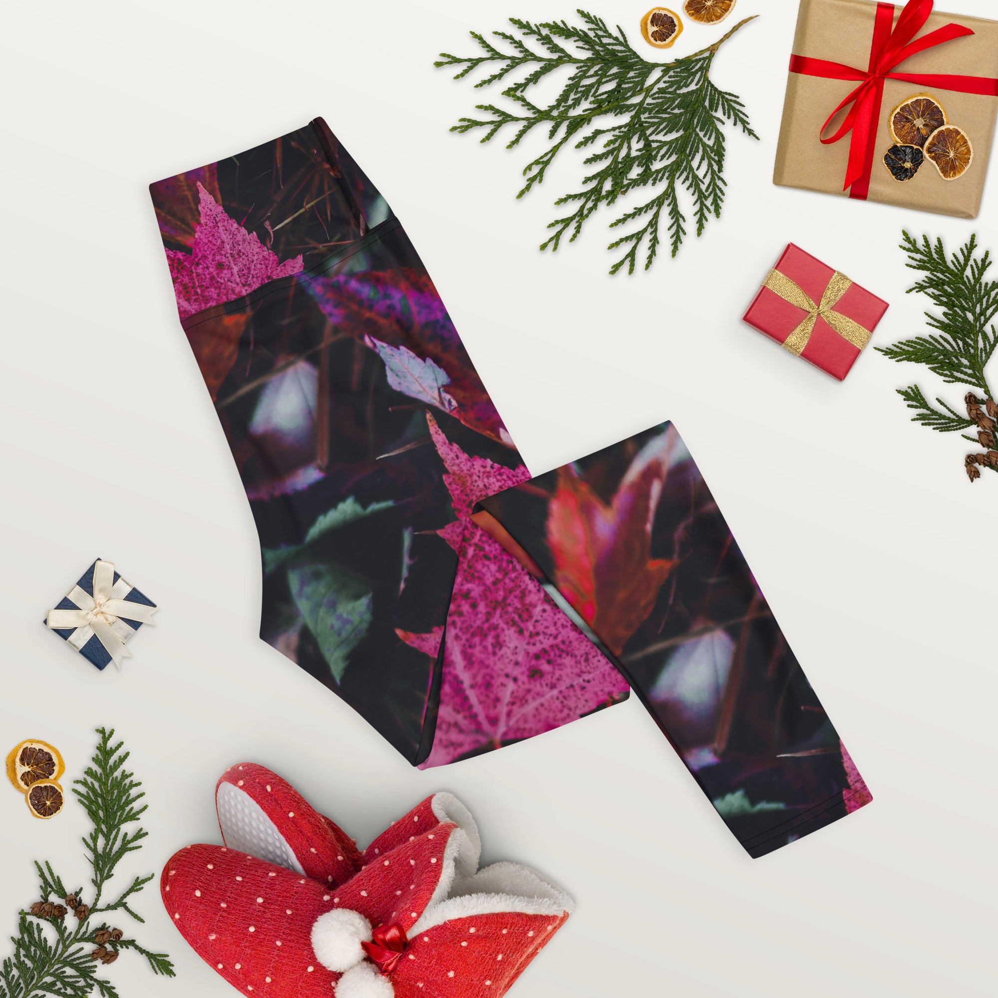 Gym Wear Leggings- Fall Colors. Streetwear Yoga Pants, Fall Activewear. "PurpleAutumn" by WickedYo.